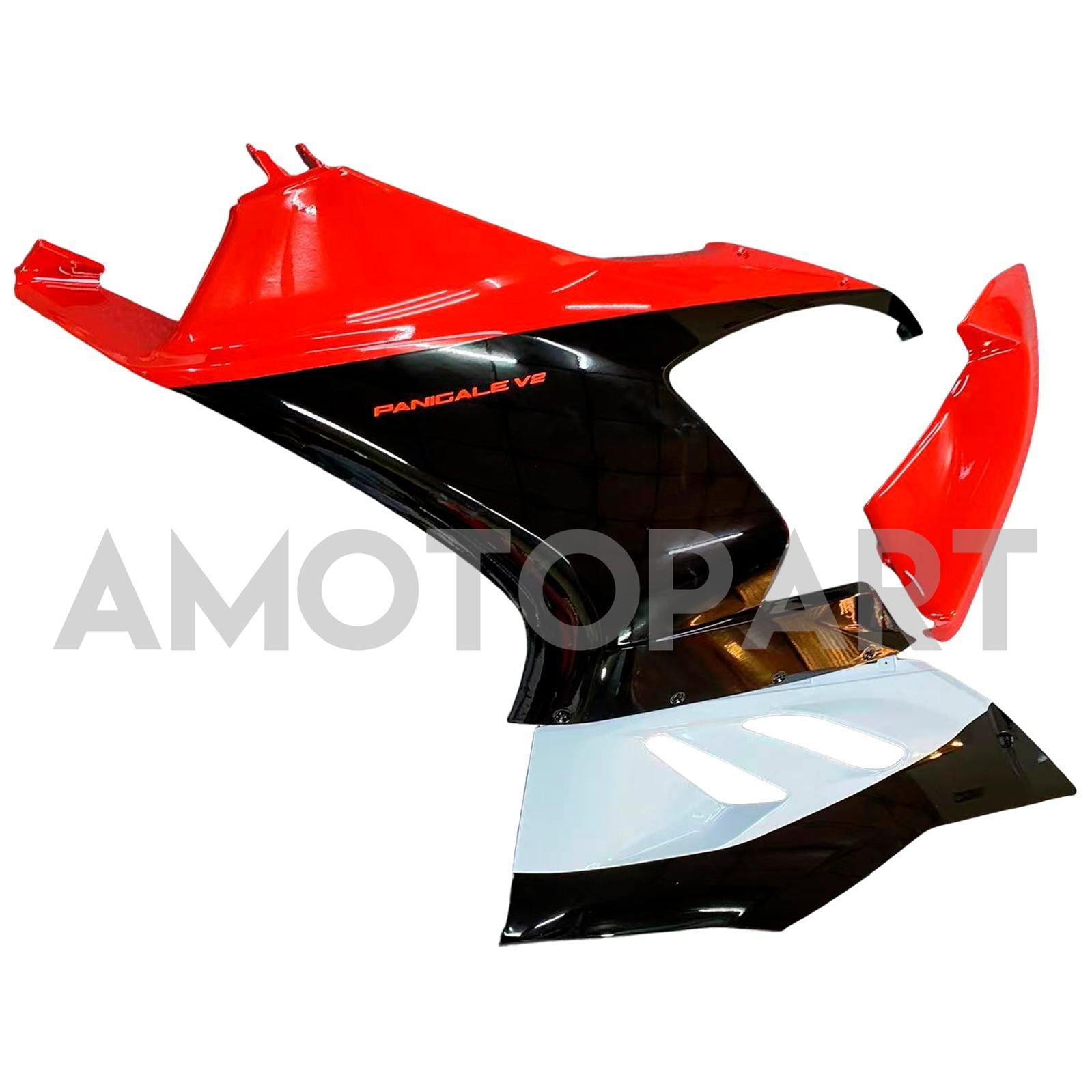 Amotopart 2020-2024 Ducati V2 blank rød svart hvit fairing kit