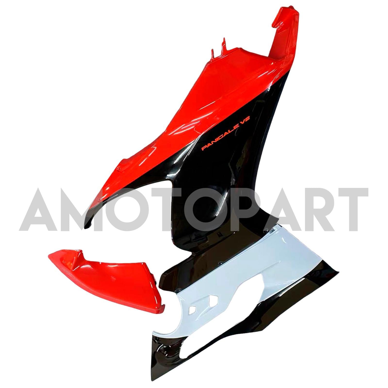 Amotopart 2020-2024 Ducati V2 blank rød svart hvit fairing kit