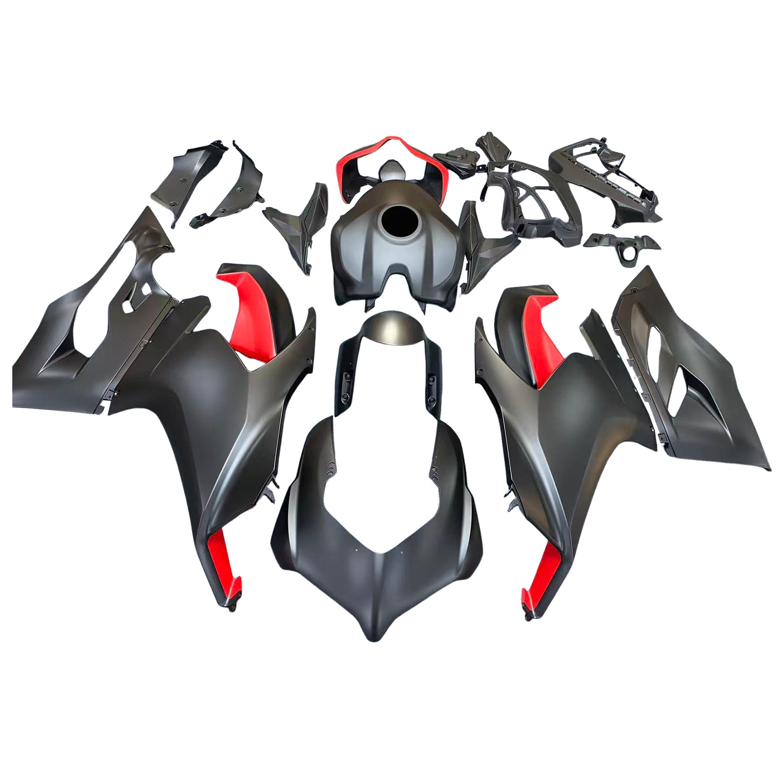 Amotopart 2020-2024 Ducati V2 Matte Black Fairing Kit