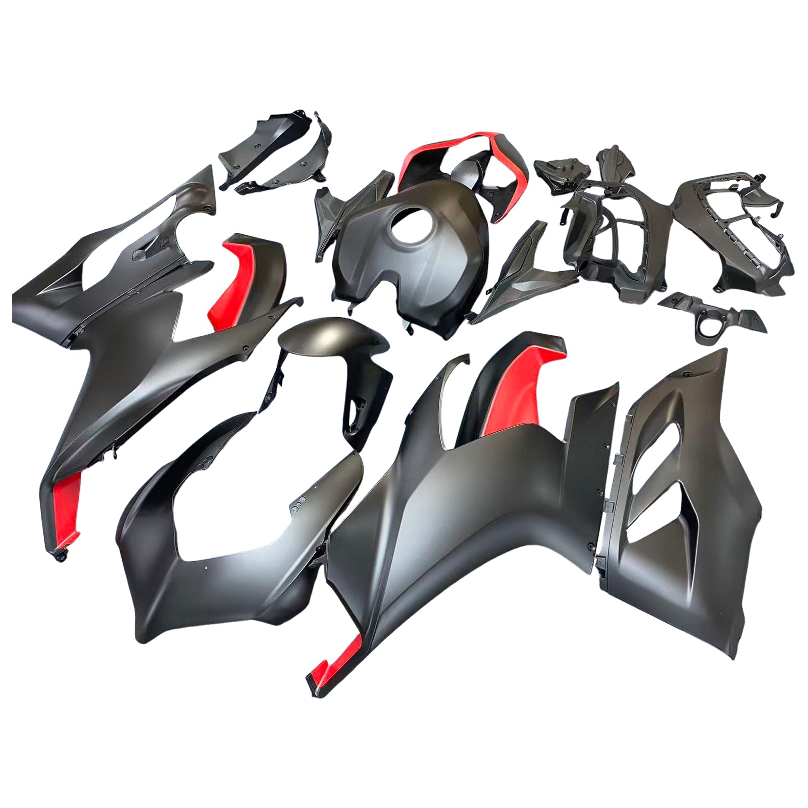 Amotopart 2020-2024 Ducati V2 Matte Black Fairing Kit