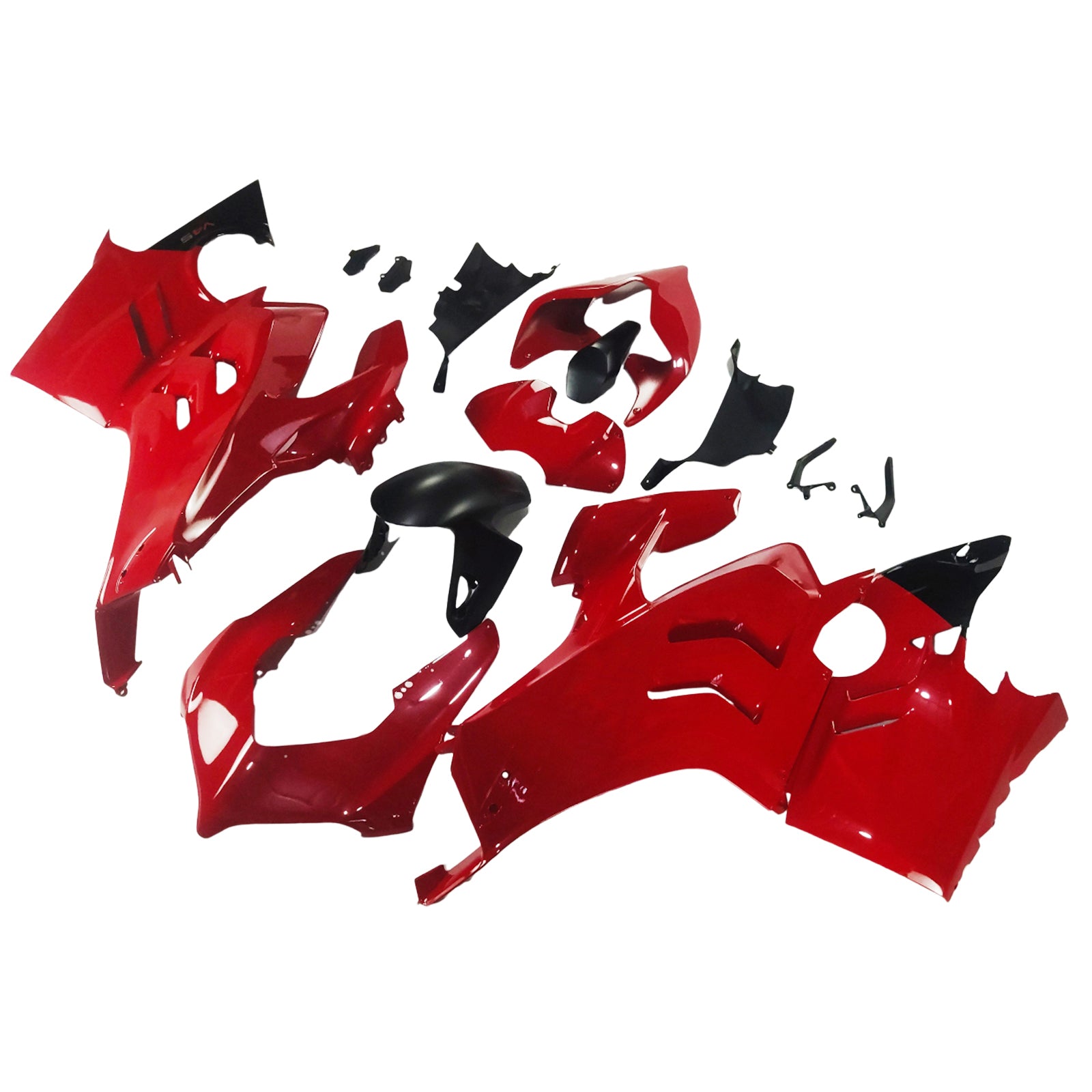 Amotopart Ducati 22-24 Panigale V4 V4S Black Red Fairing Kit