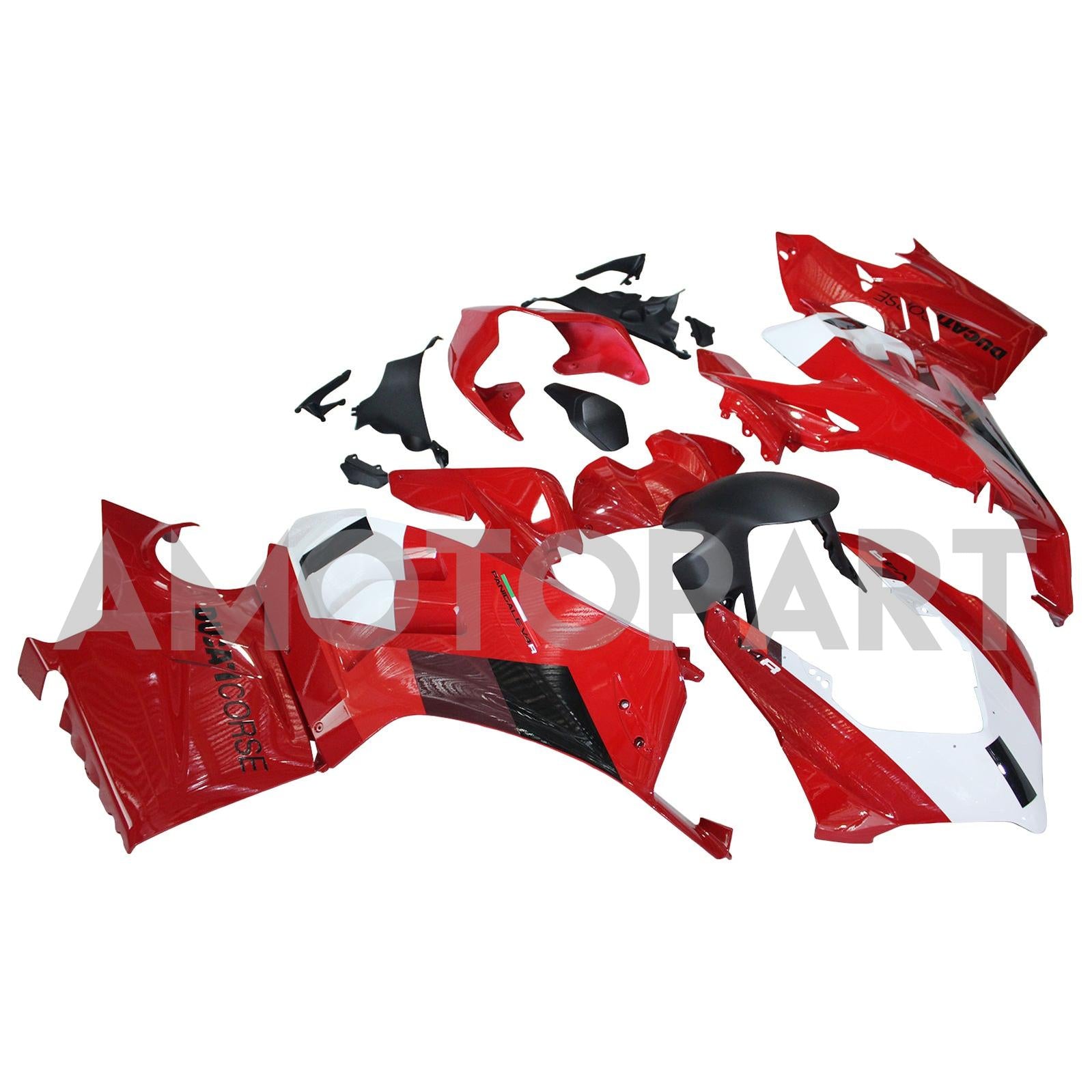 Amotopart Ducati 22-24 Panigale V4 V4S Black White Red Fairing Kit
