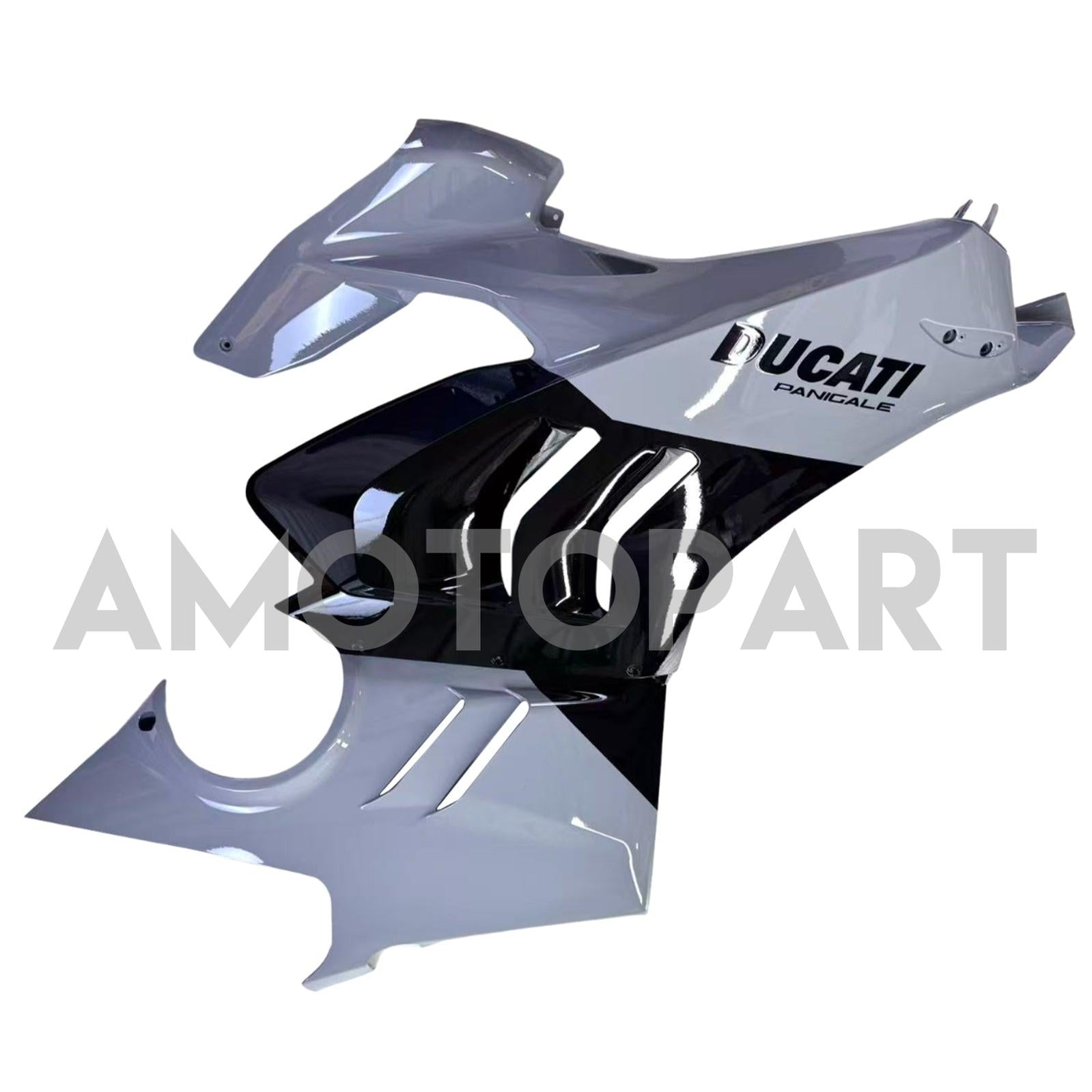 Amotopart Ducati 22-24 Panigale V4 V4S Black Light Grey Fairing Kit