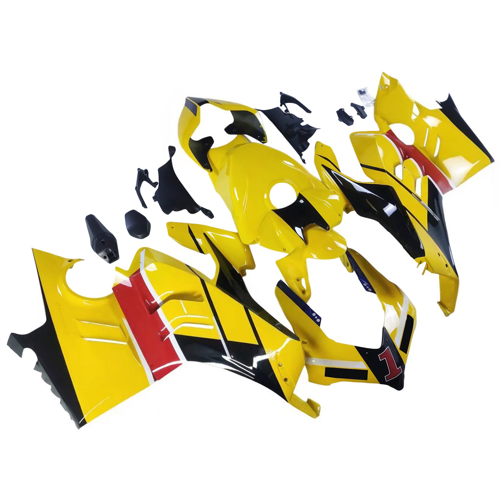 Amotopart Ducati 22-24 Panigale V4 V4S Black Yellow Red Fairing Kit