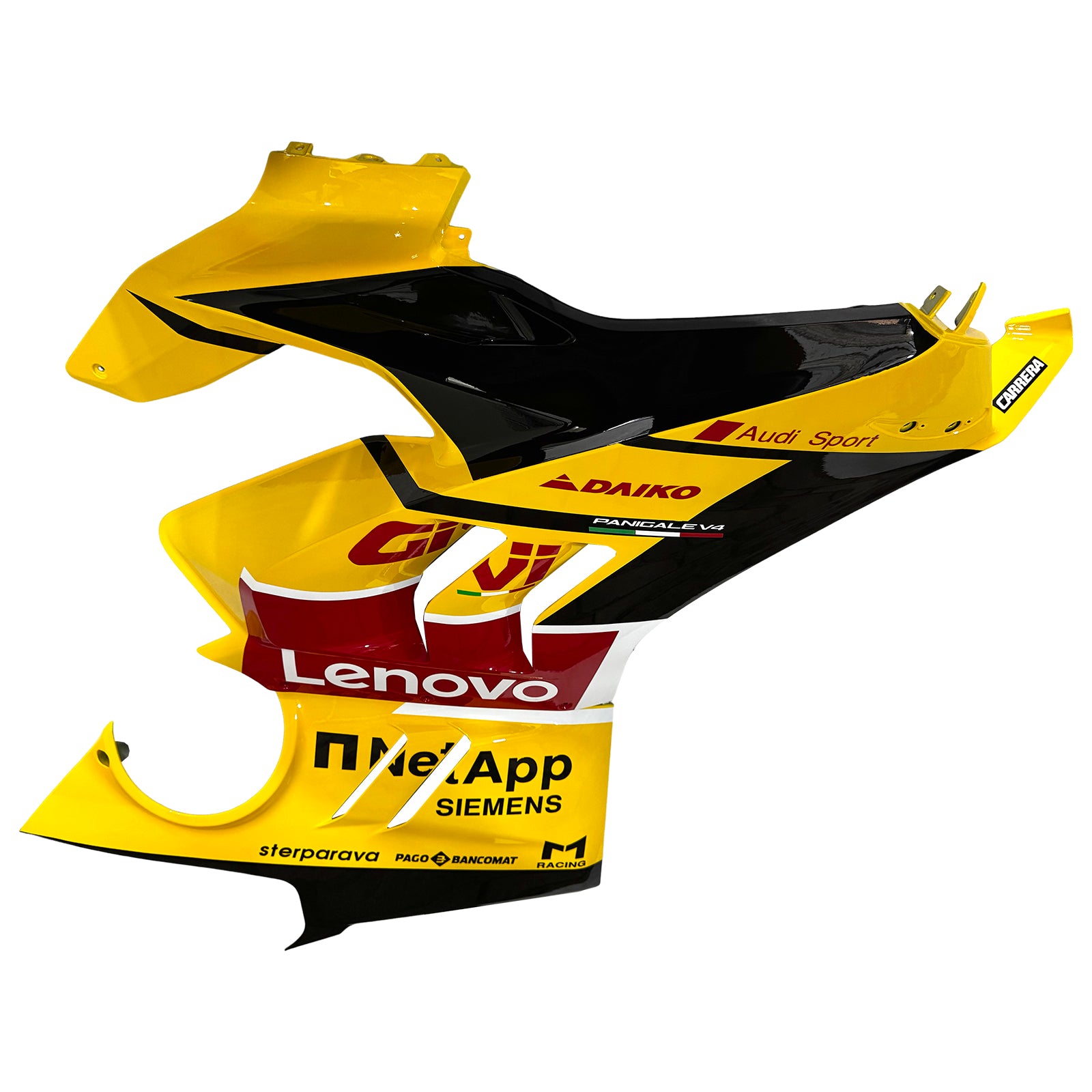Amotopart Ducati 22-24 V4 V4S Glossy Yellow Black Fairing Kit