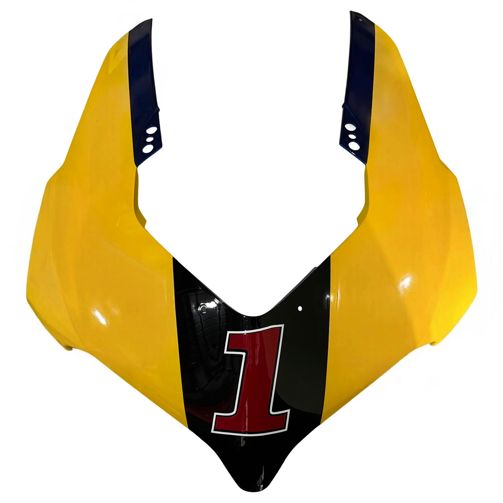 Amotopart Verkleidungsset für Ducati 22–24 V4 V4S, glänzendes Gelb-Schwarz