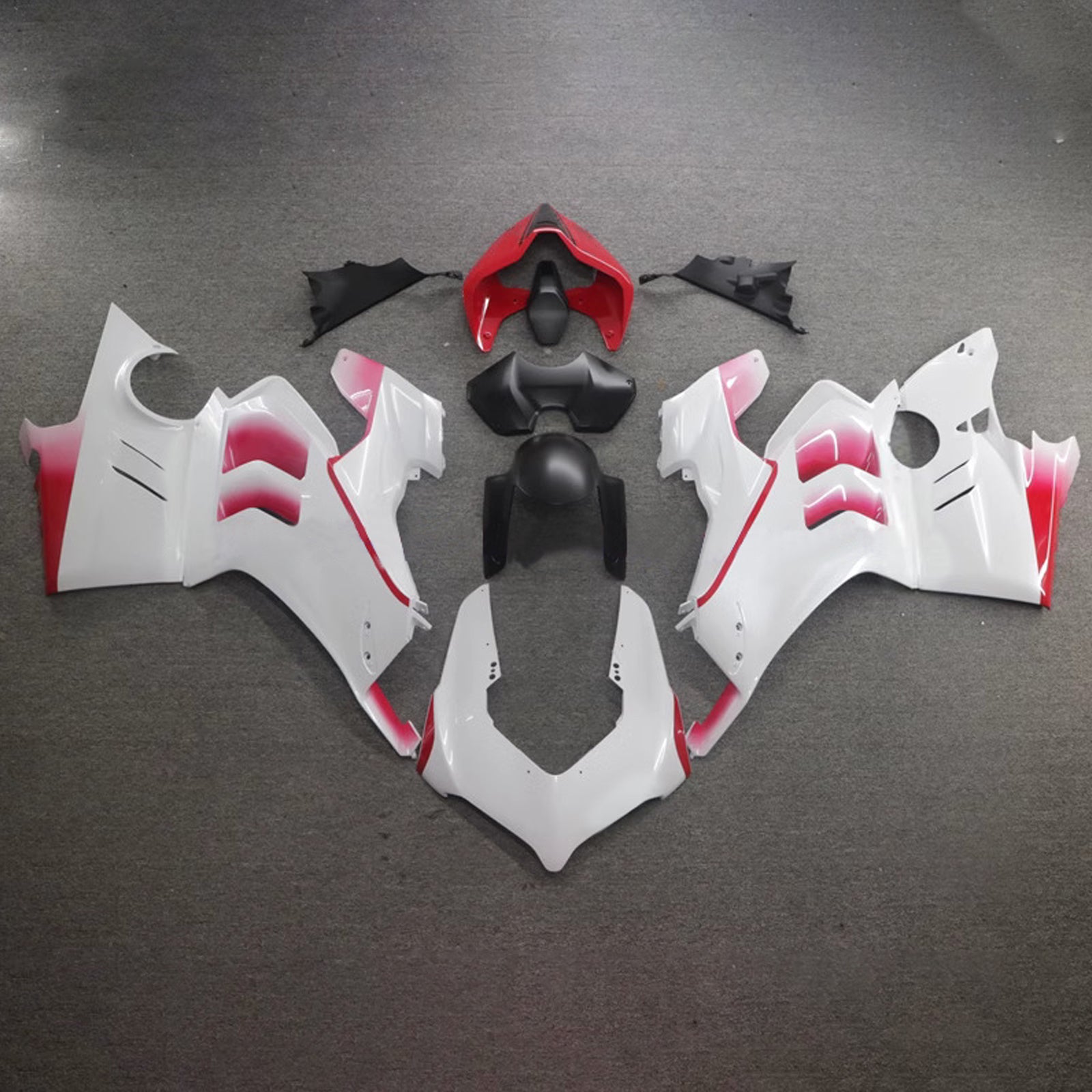 Amotopart Ducati 22-24 V4 V4S White Pink Fairing Kit