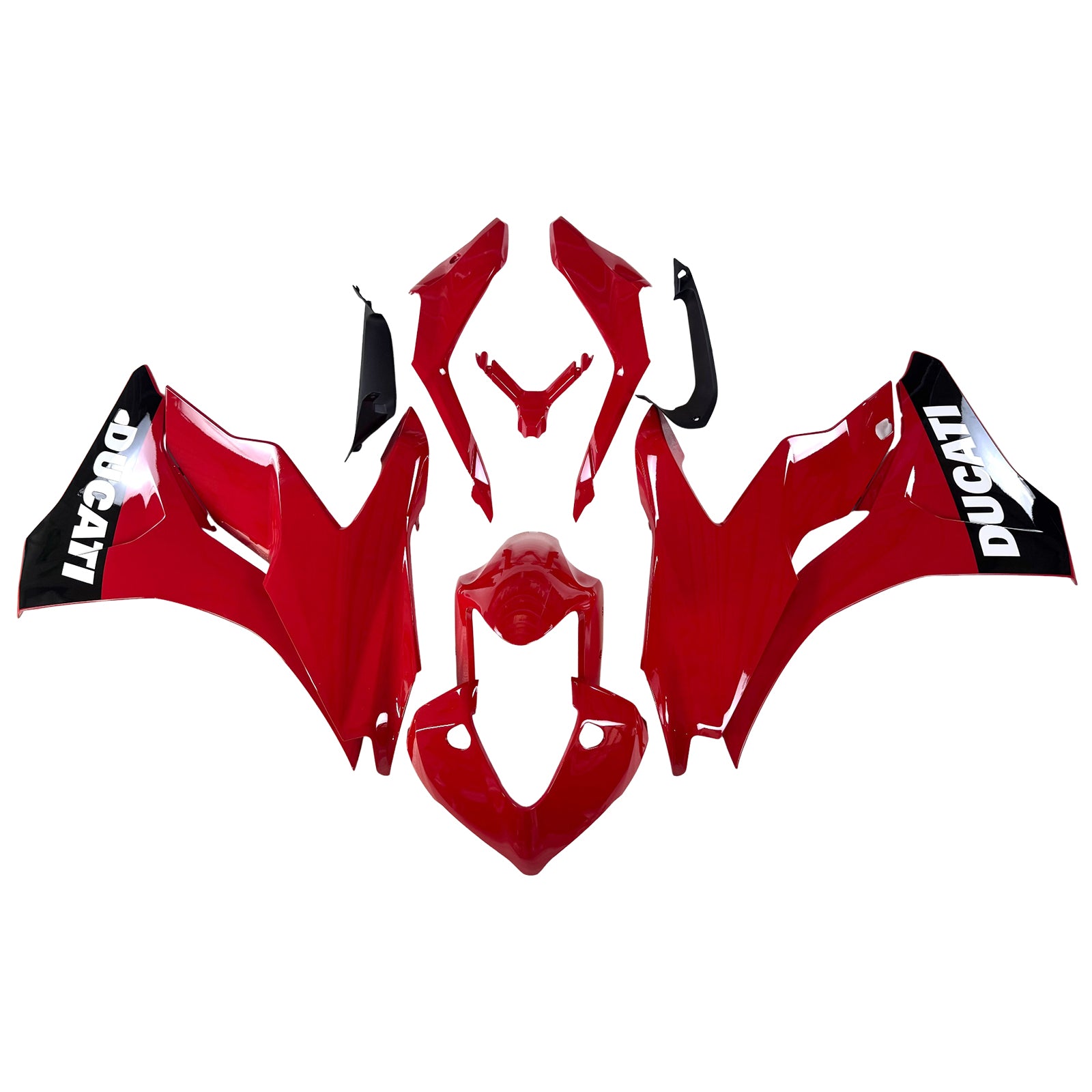 Amotopart 2017–2022 Ducati Supersport 939/939S rot-schwarzes Verkleidungsset