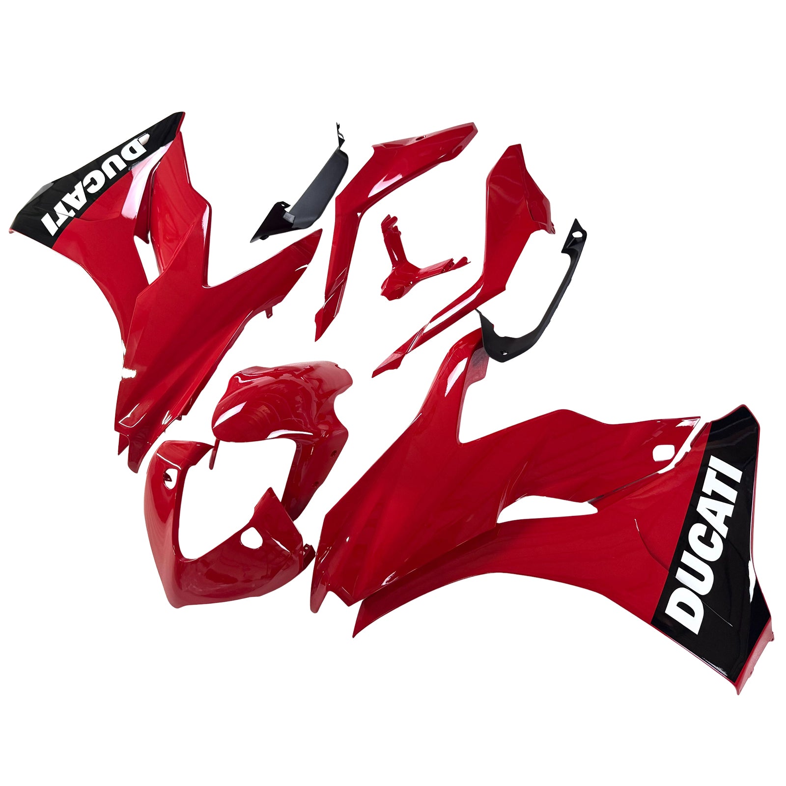 Amotopart 2017–2022 Ducati Supersport 939/939S rot-schwarzes Verkleidungsset