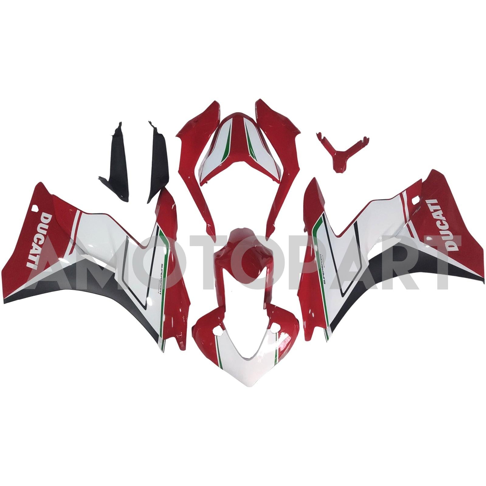 Amotopart 2017-2022 Kit carena Ducati Supersport 939 / 939S Bianco Rosso