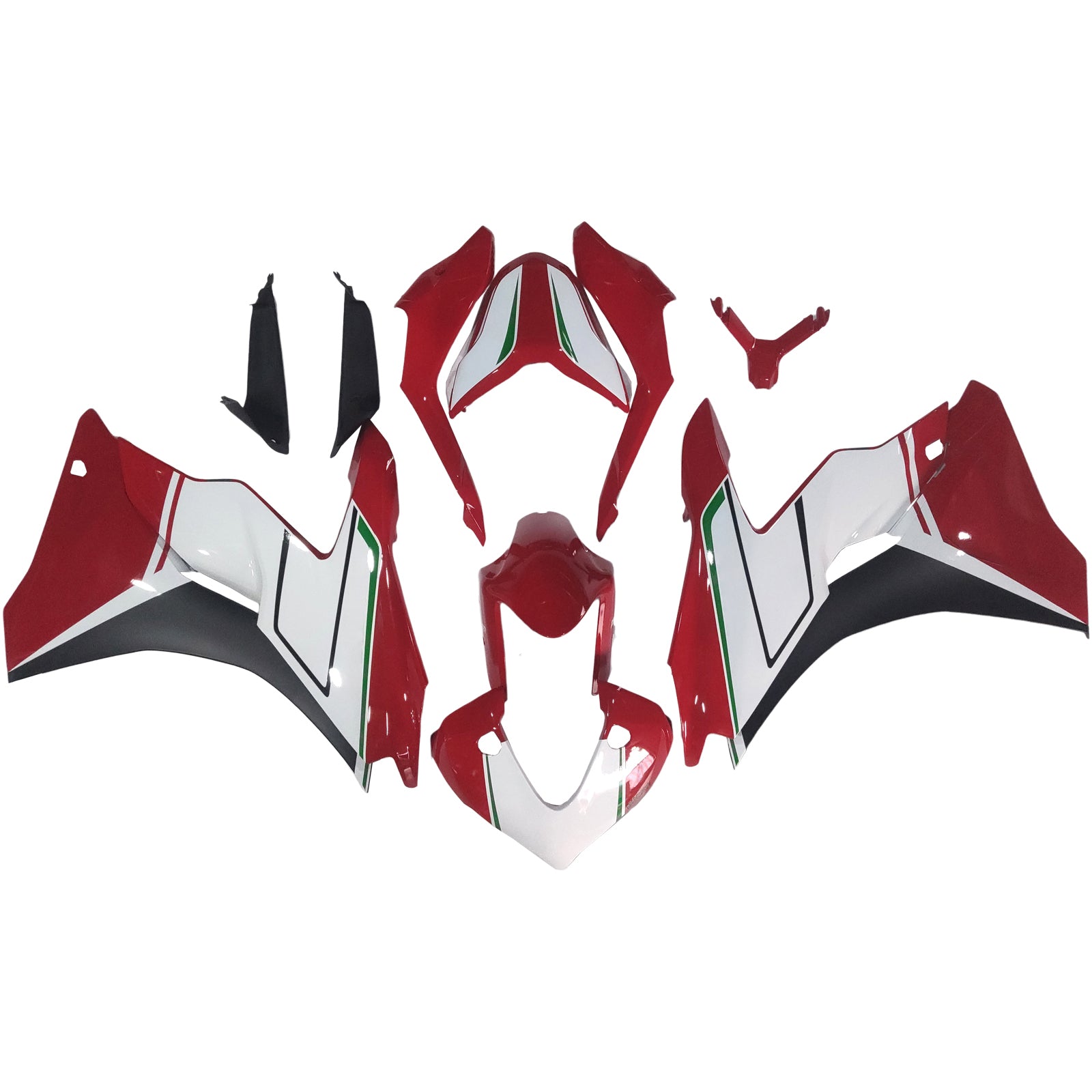 Amotopart 2017-2022 Kit carena Ducati Supersport 939 / 939S Bianco Rosso