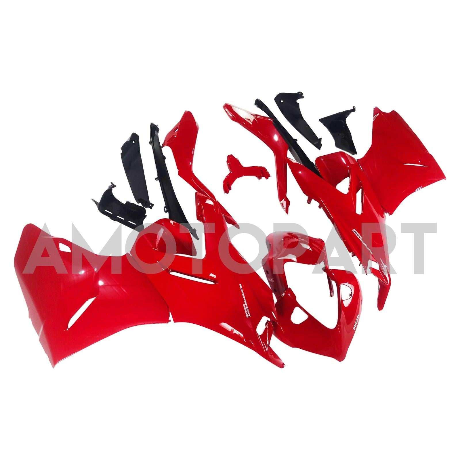 Amotopart 2021-2024 Ducati Supersport 950/950S Schwarzes Rotverkleidungskit