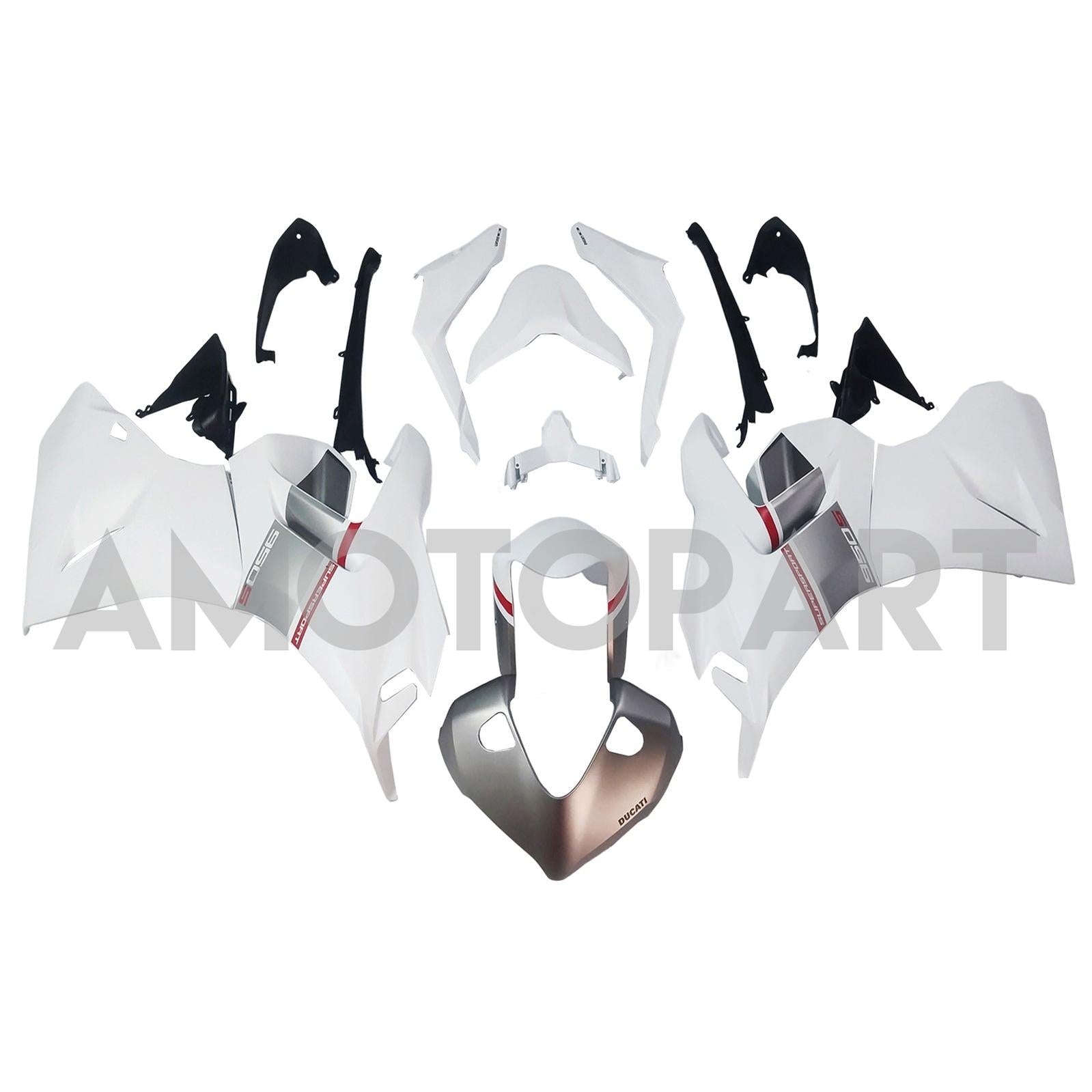 Amotopart 2021-2024 Ducati Supersport 950 / 950S White Red Fairing Kit