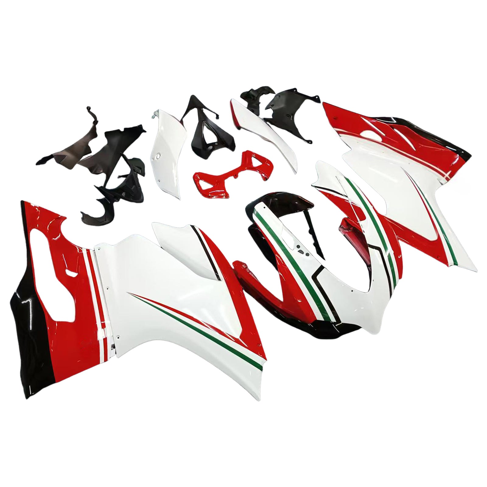 Amotopart 2012-2015 Ducati 899 White Black Red Fairing Kit