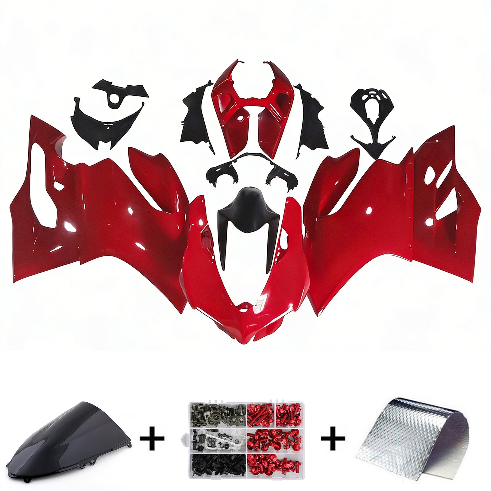 Amotopart 2012-2015 Ducati 899 Red Fairing Kit