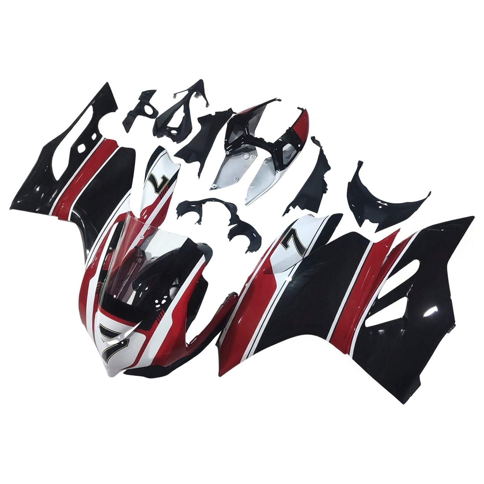 Amotopart 2012-2015 Ducati 899 błyszczący czerwony czarny biały zestaw owiewki
