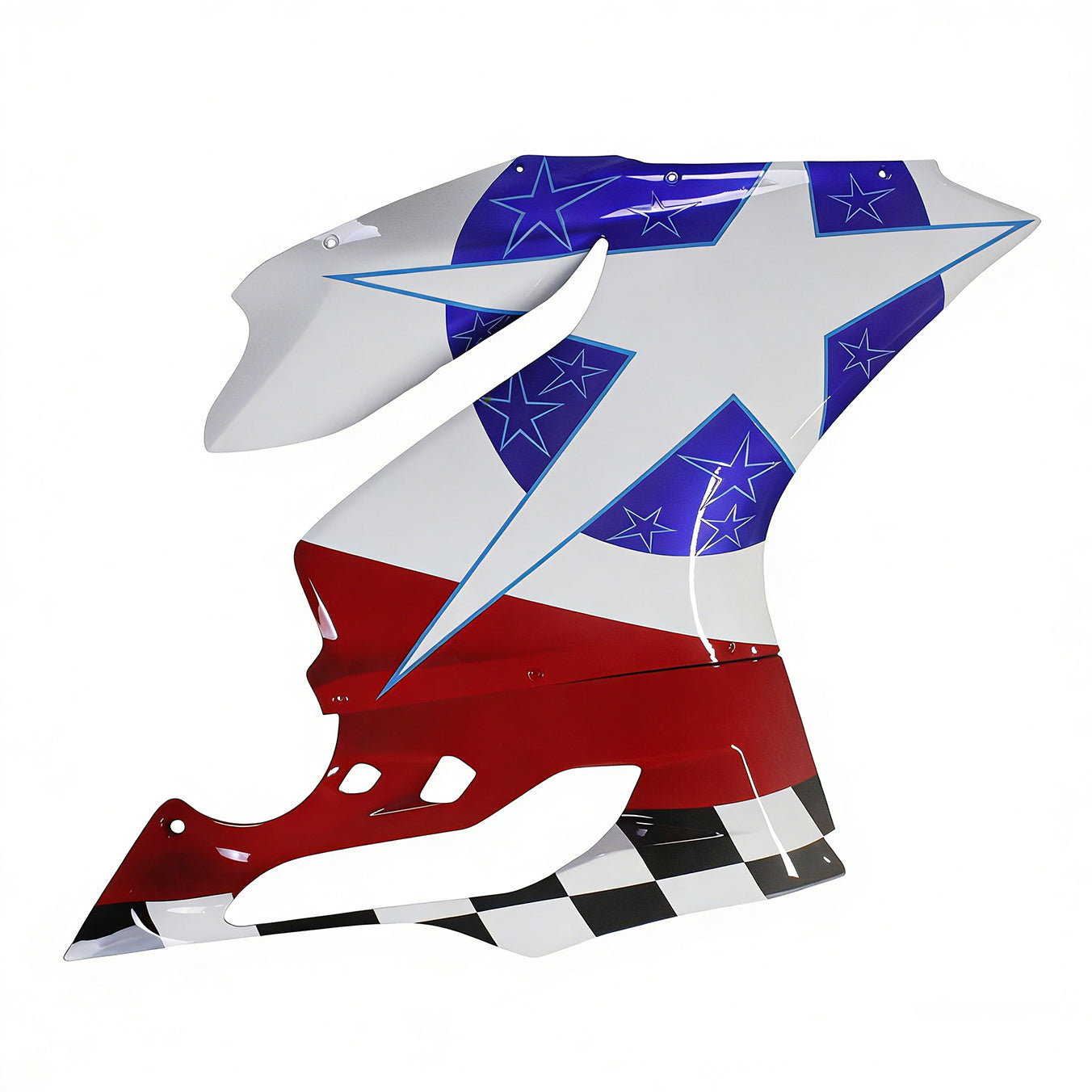 Amotopart 2012-2015 Ducati 899 Blau Rot & White Stars Verkleidungssatz