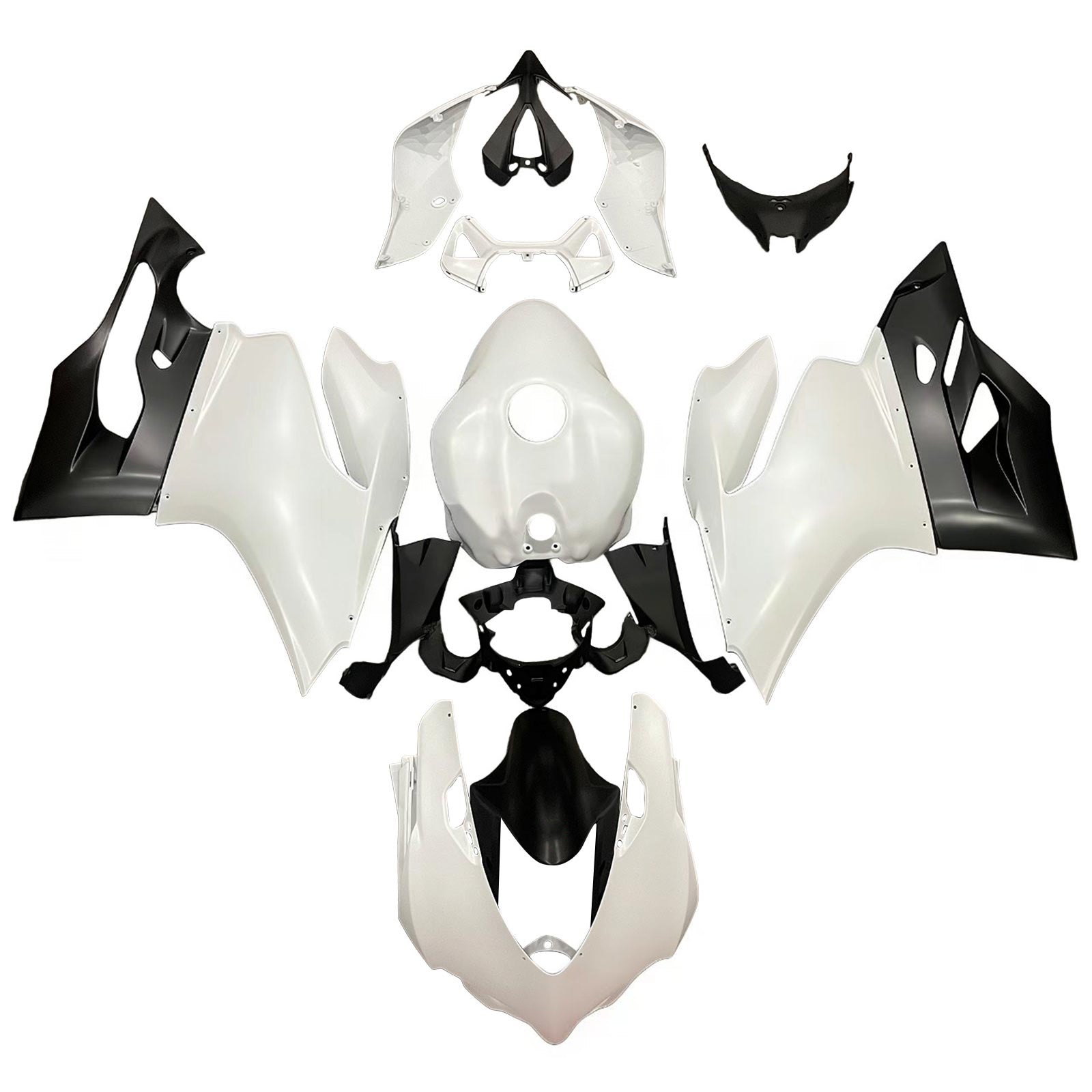 Amotopart 2012-2015 Ducati 899 Black＆White Fairing Kit