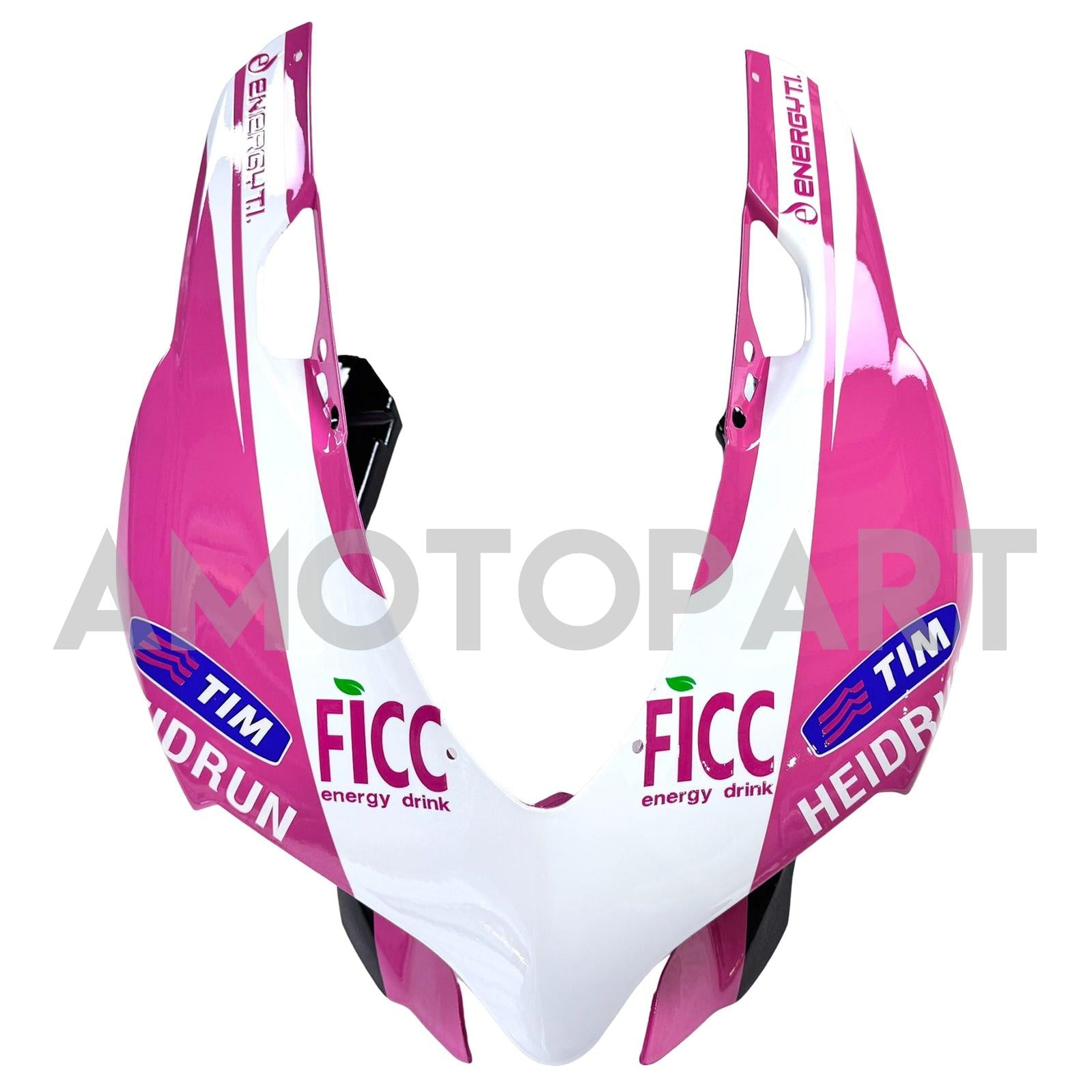 Amotopart 2012-2015 Ducati 899 Pink White Fairing Kit