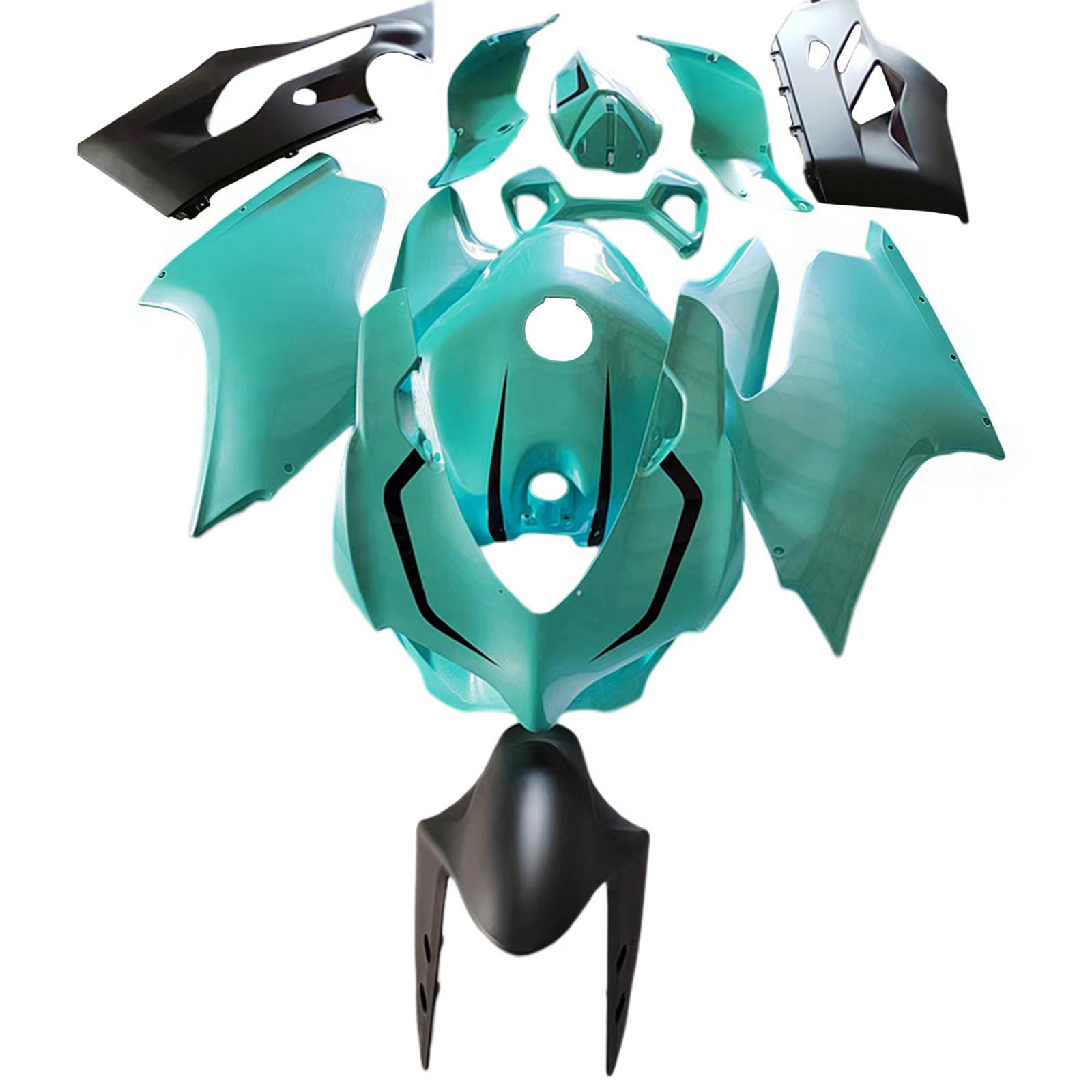 Amotopart 2012-2015 Ducati 899 Blue-Green Fairing Kit