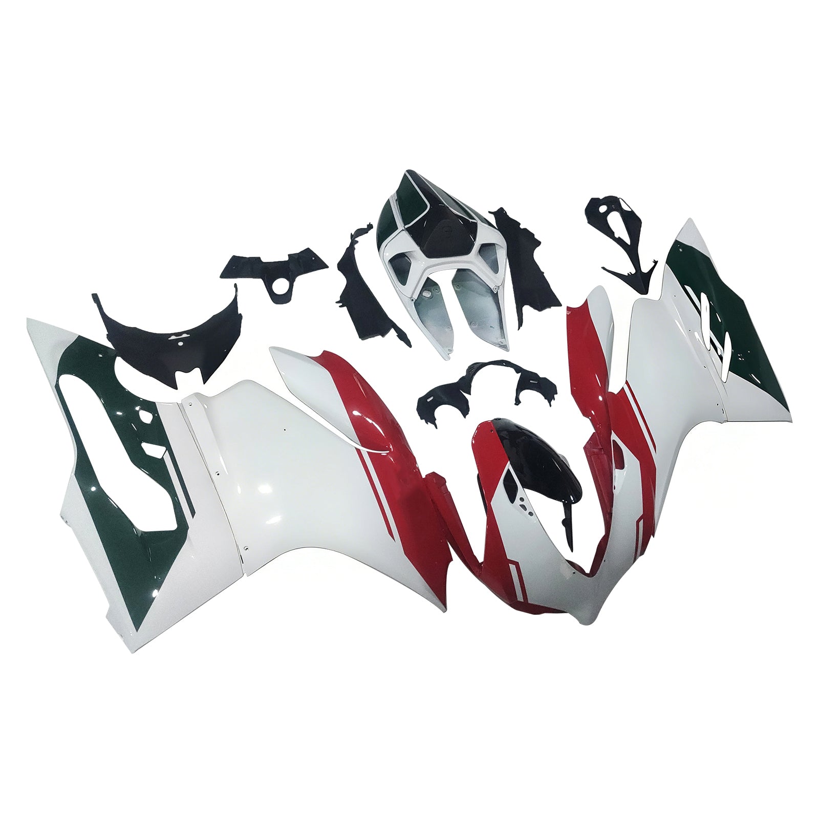 Amotopart 2012-2015 Ducati 899 Green White Red Fairing Kit