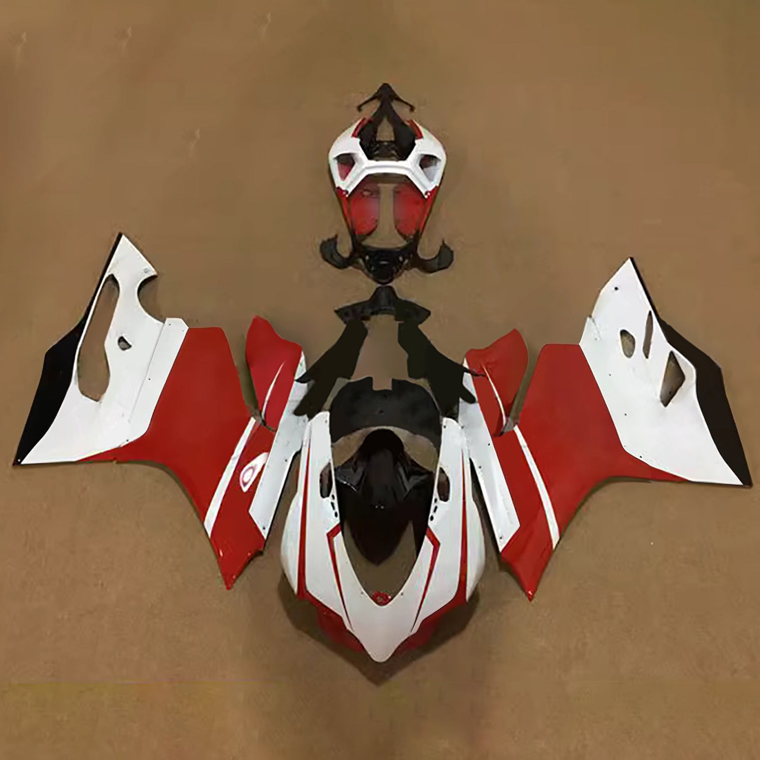AMOTOPART 2012-2015 Ducati 899 Red White Black with Logo Fairingキット