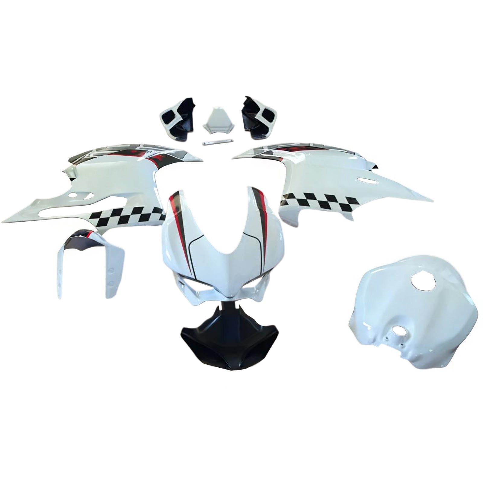 Amotopart 2015-2020 Ducati 959 Black White Fairing Kit