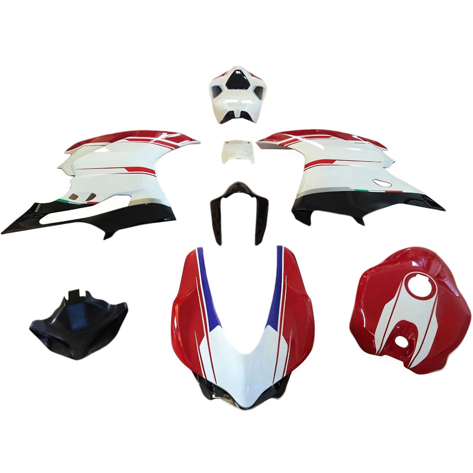 Amotopart 2015-2020 Ducati 959 フェアリング レッド ホワイト ブラック キット