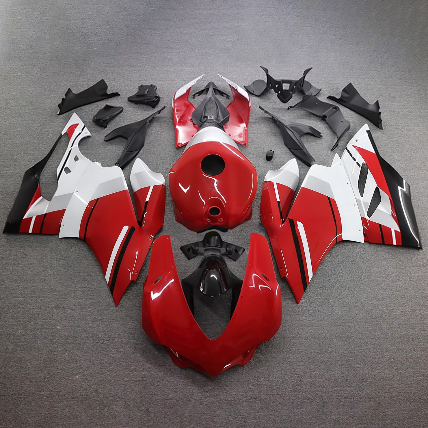 Amotopart 2015-2020 Ducati 959 Grey White Red Fairing Kit