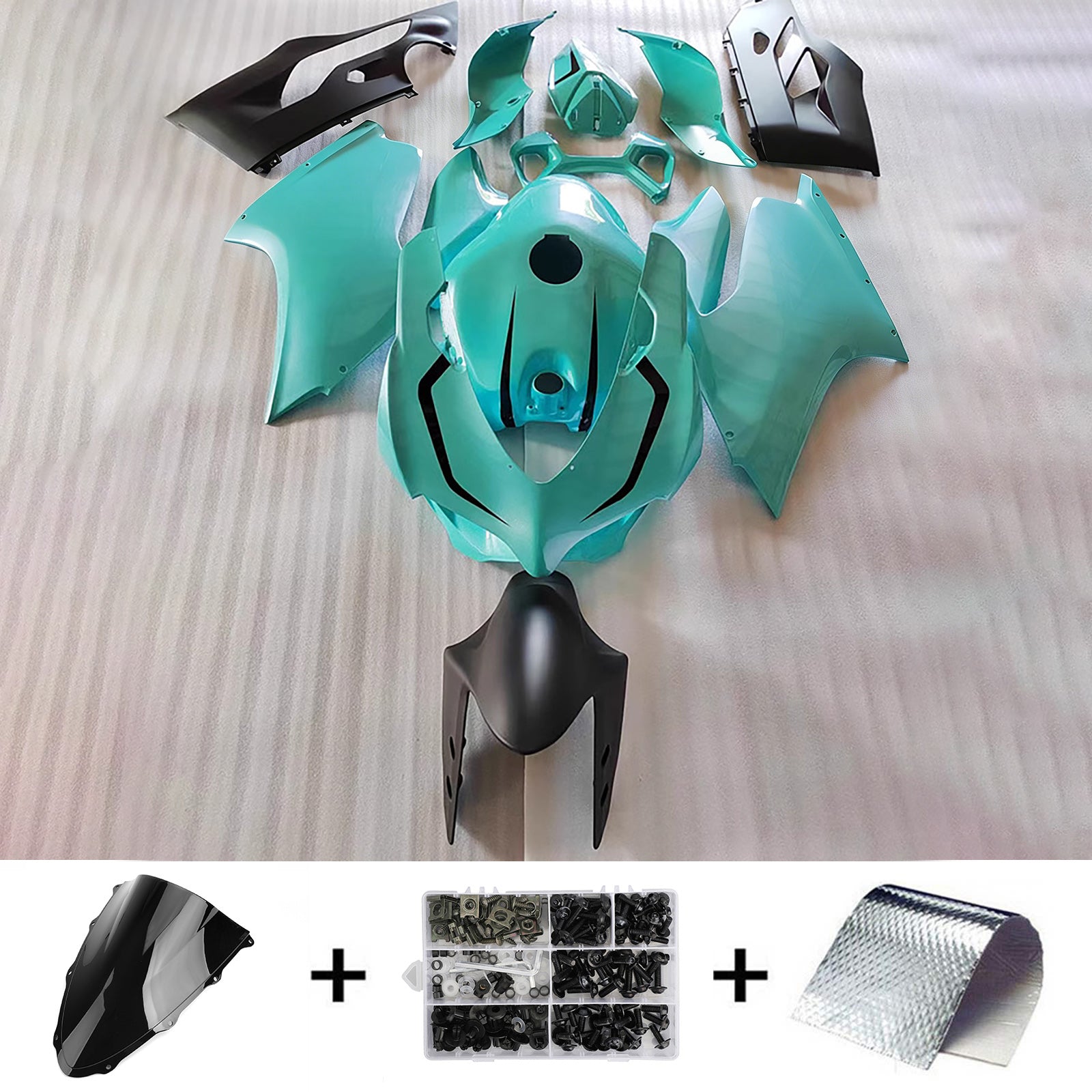 Amotopart 2015-2020 Ducati 959 Blue-Green Fairing Kit