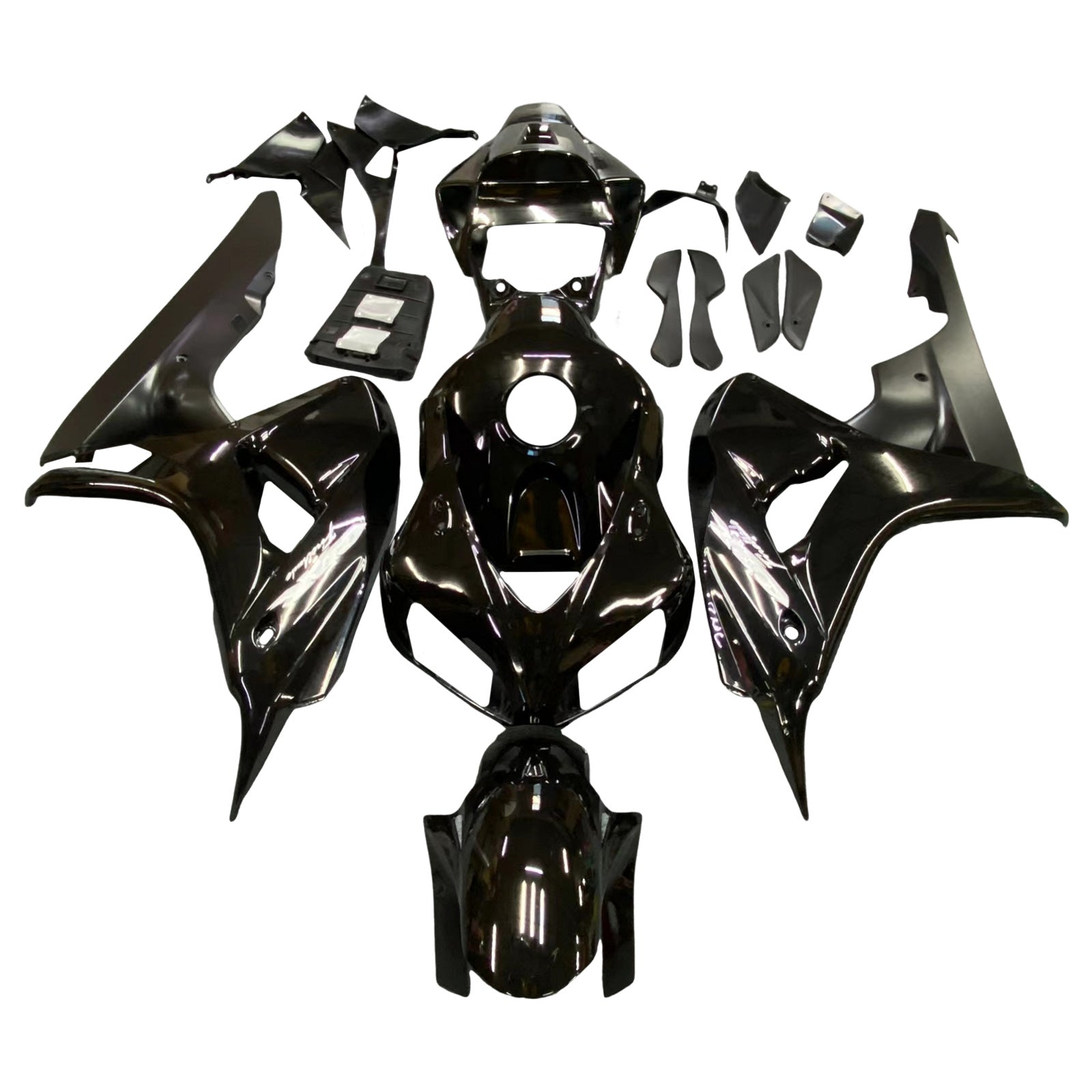 Amotopart Fairings Honda CBR1000RR 2006-2007 Kit de carenado negro brillante