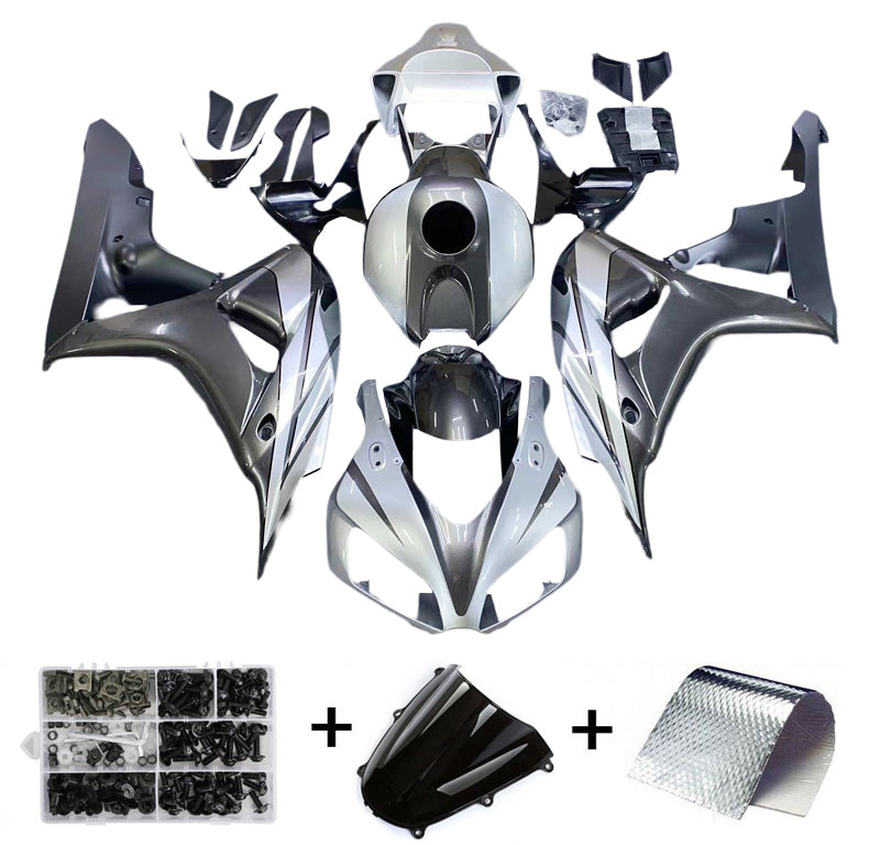 Amotopart 2006-2007 CBR1000RR Honda Fairing Black & Grey Kit