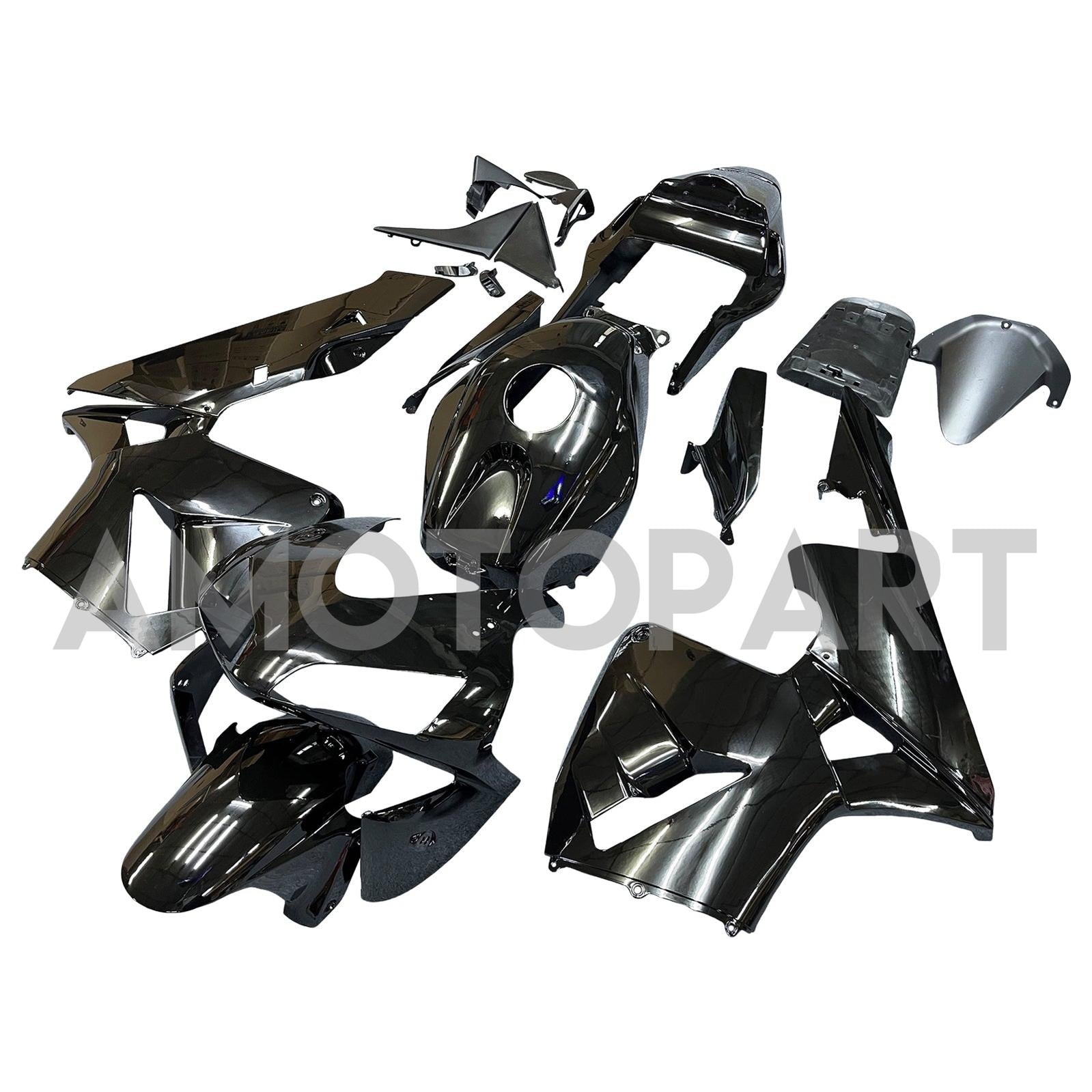Amotopart 2003 2004 CBR600RR Honda Verkleidungsset, Schwarz