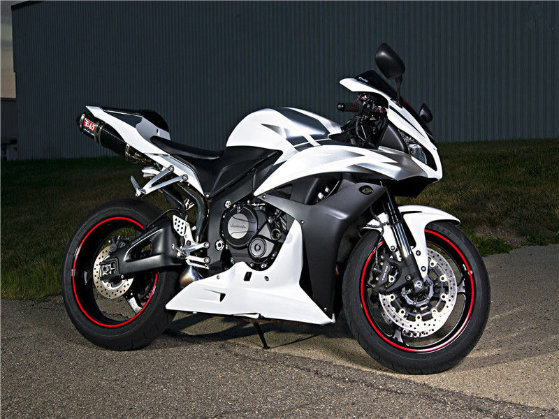 Amotopart 2007 2008 CBR600RR Honda Kit de carenado blanco negro