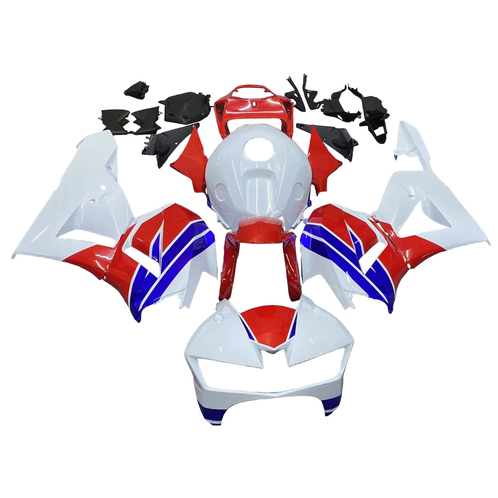 Amotopart 2013-2020 CBR600RR Honda Fairing White Blue Kit