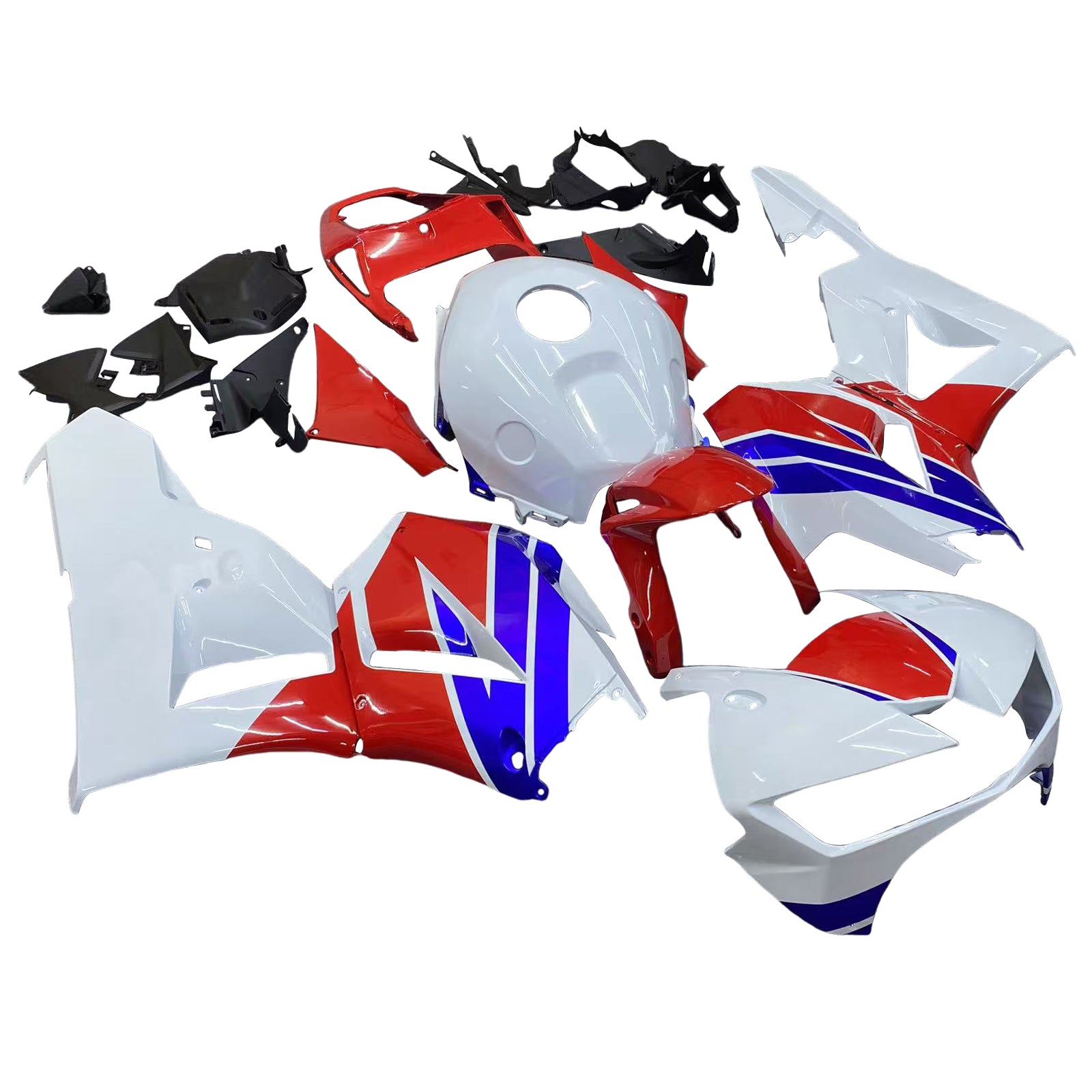 Amotopart 2013-2020 CBR600RR Honda Fairing White Blue Kit