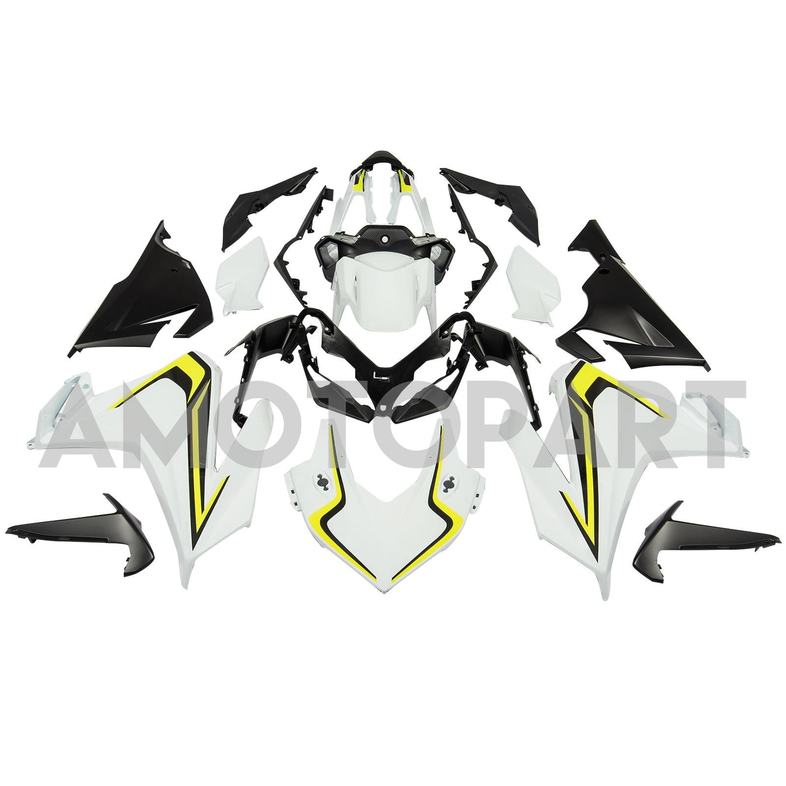 Amotopart Honda 2019-2023 CBR500R White Yellow Fearing Kit