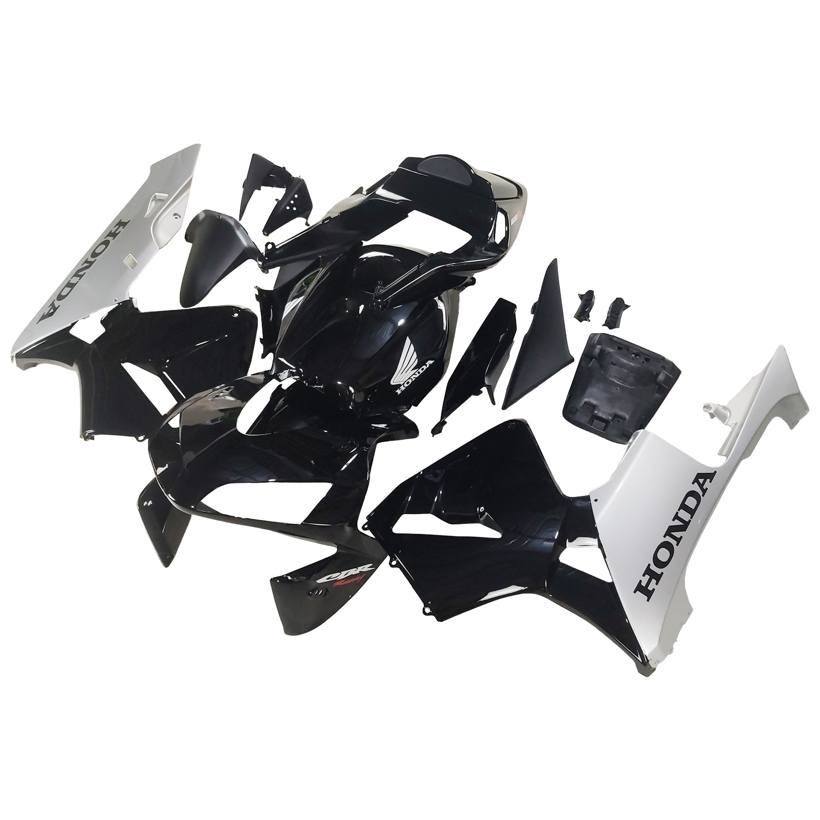 Amotopart 2003-2004 CBR600RR Honda Fairing Black&Silver Kit