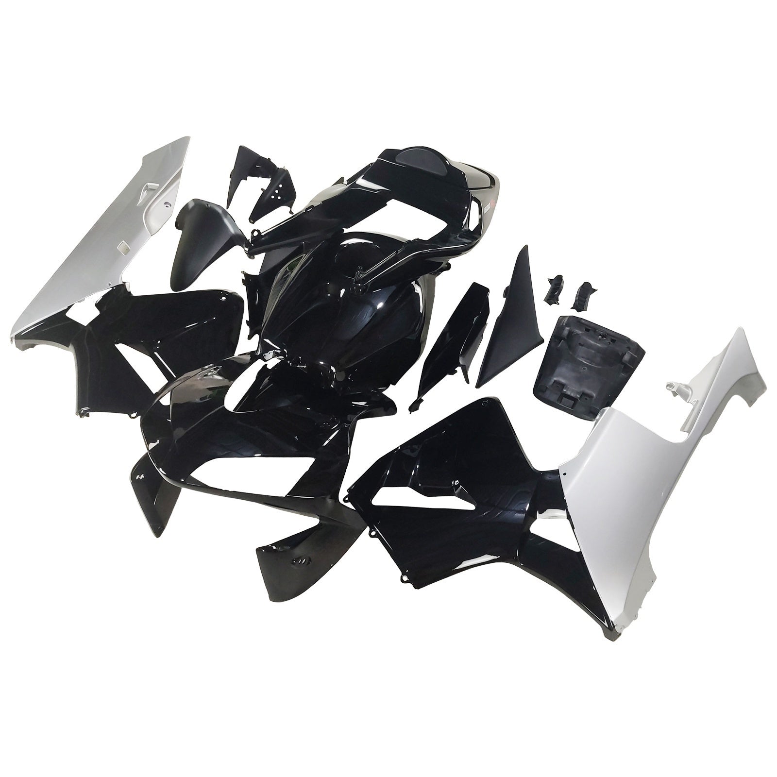 Amotopart 2003-2004 CBR600RR Honda Fairing Black & Silver Kit