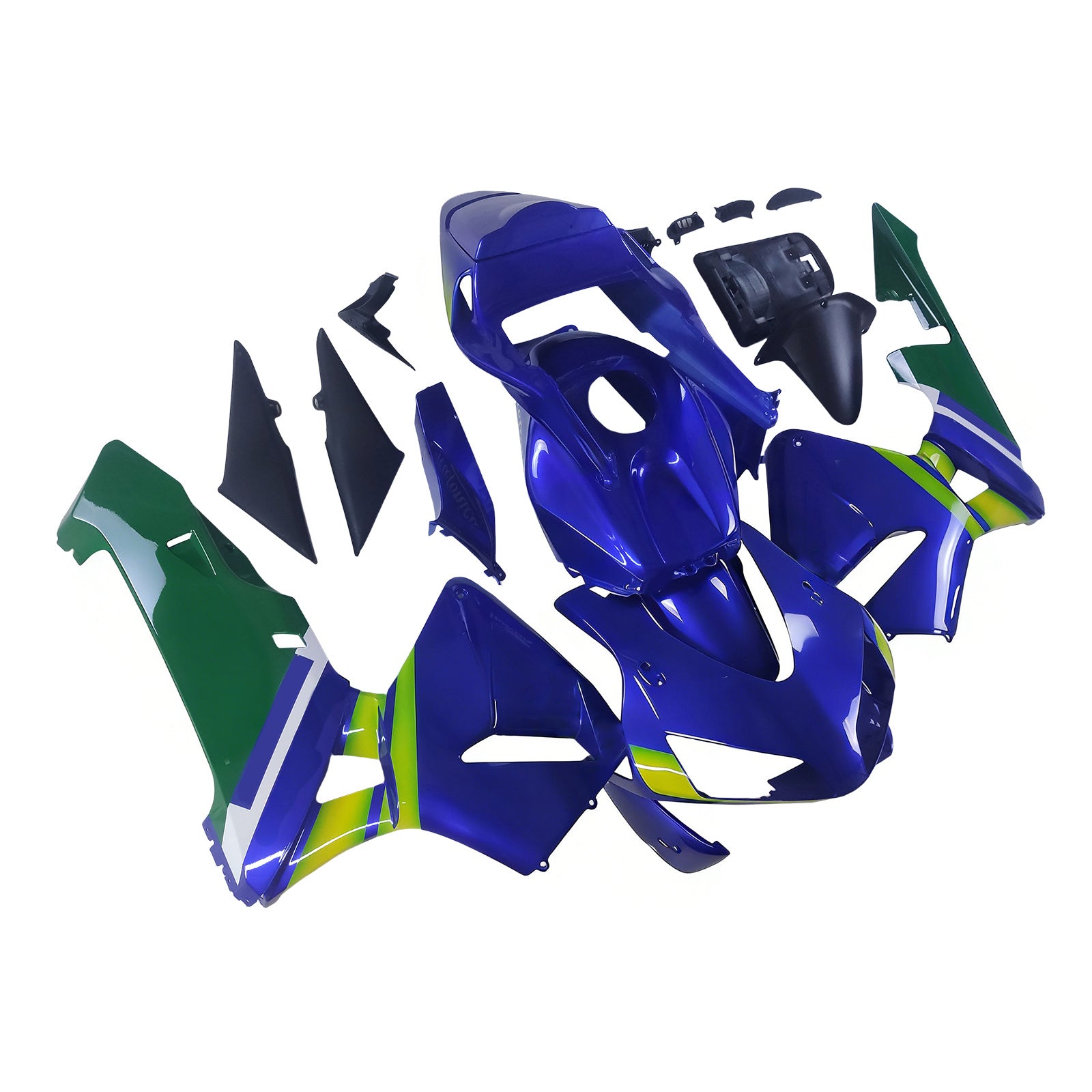 Amotopart 2003-2004 Honda CBR600RR Blue White Green Fairing Kit