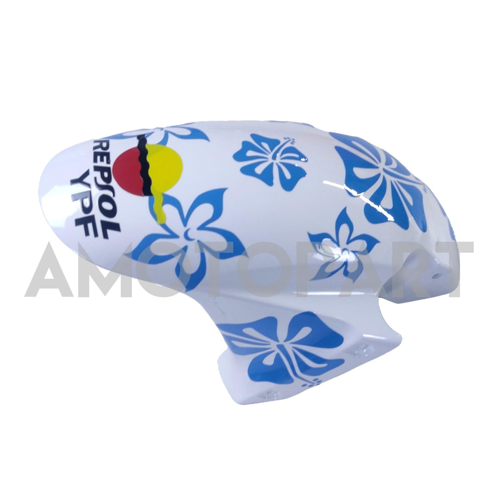 Amotopart 2003-2004 Honda CBR600RR White Blue Snow Fairing Kit