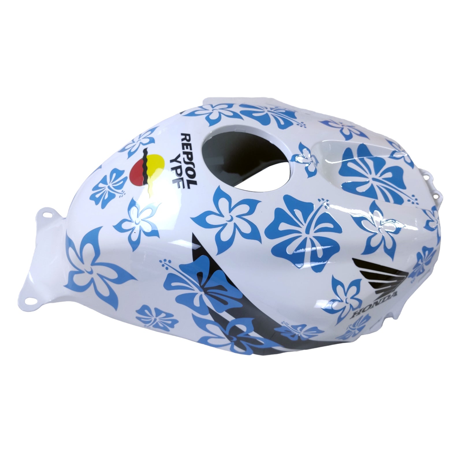 Amotopart 2003-2004 Honda CBR600RR White Blue Snow Fairing Kit