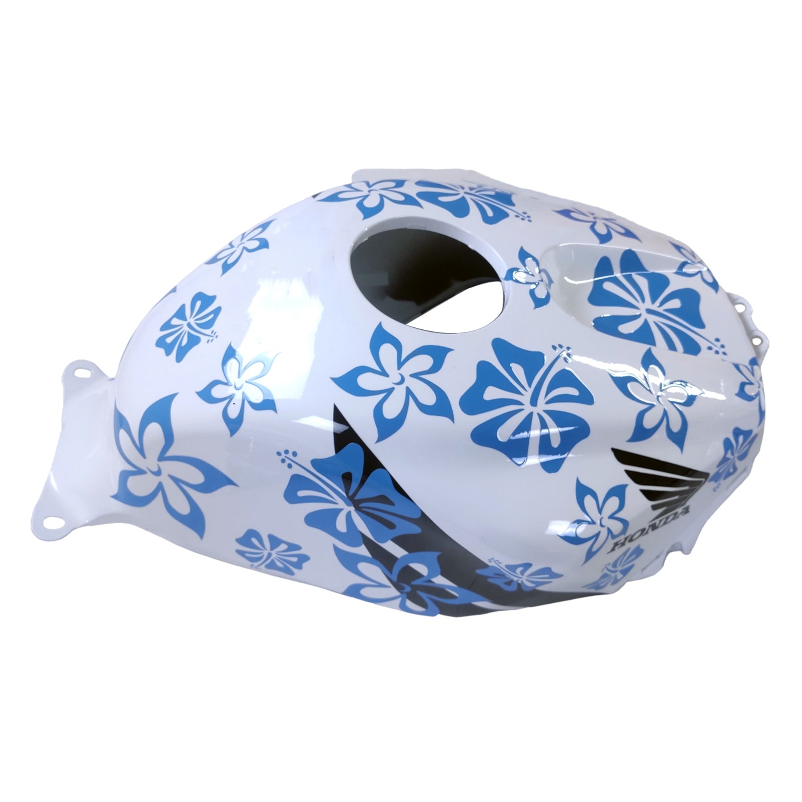 Amotopart 2003-2004 Honda CBR600RR White Blue Snow Fairing Kit