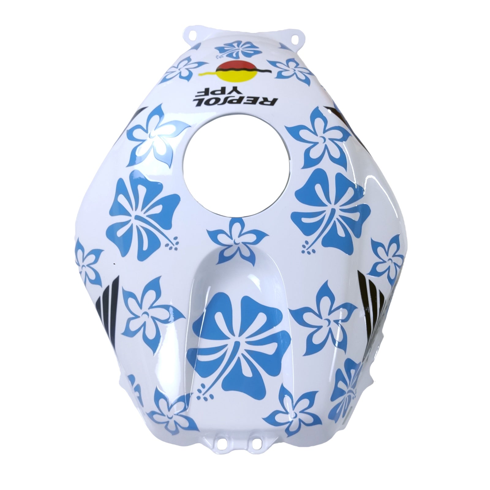 Amotopart 2003-2004 Honda CBR600RR White Blue Snow Fairing Kit