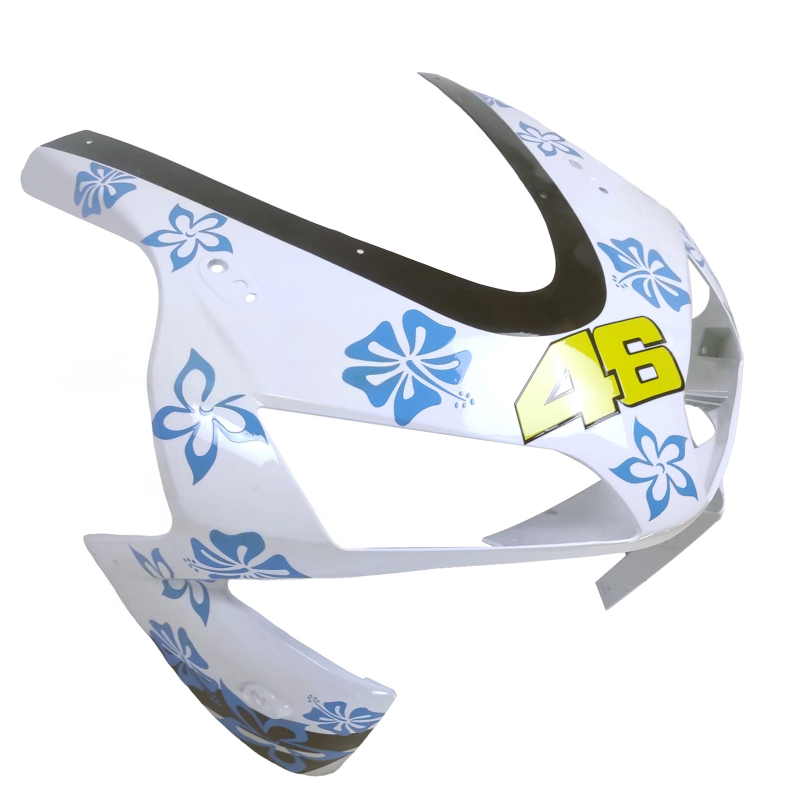 Amotopart 2003-2004 Honda CBR600RR White Blue Snow Fairing Kit