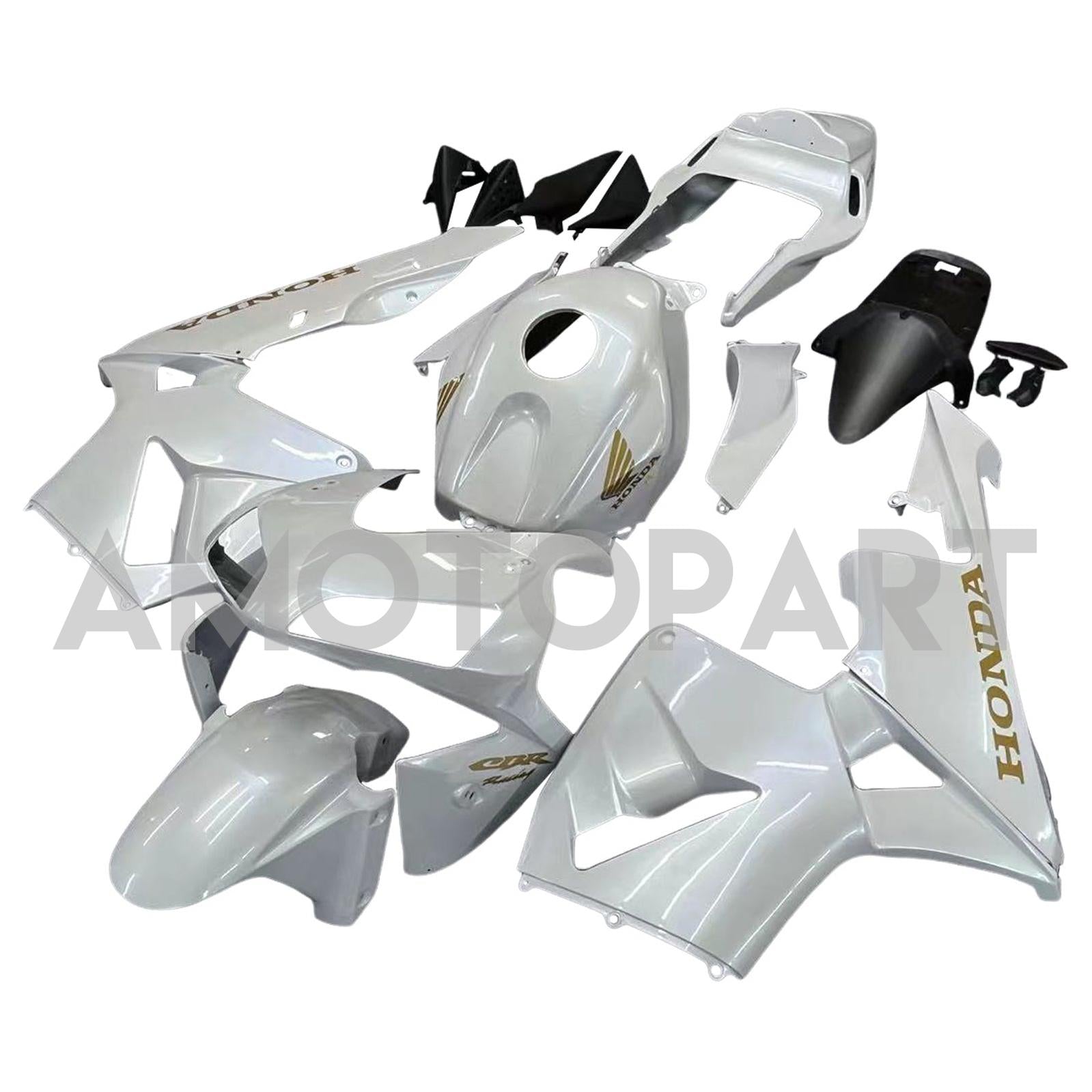 Amotopart 2003-2004 Honda CBR600RR FAIRING BLANC AVEC LOGO