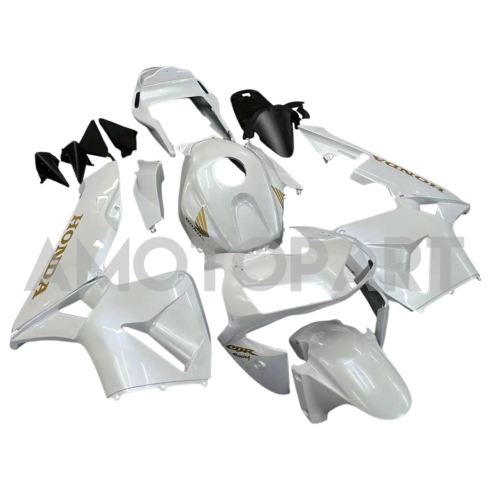 Amotopart 2003-2004 Honda CBR600RR FAIRING BLANC AVEC LOGO