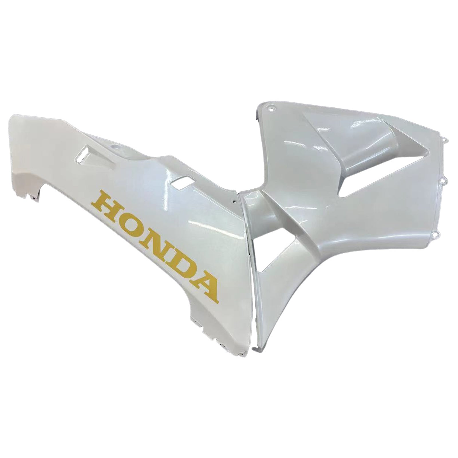 Amotopart 2003-2004 Honda CBR600RR Fairing White with Gold Logo Kit