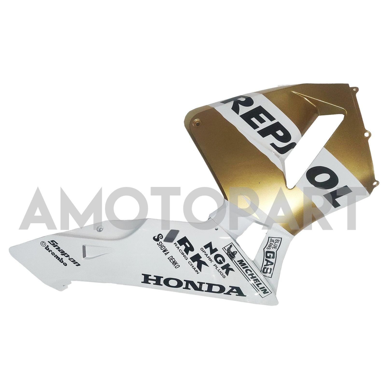 Amotopart 2003-2004 Honda CBR600RR FARION WHITE & GOLD KIT