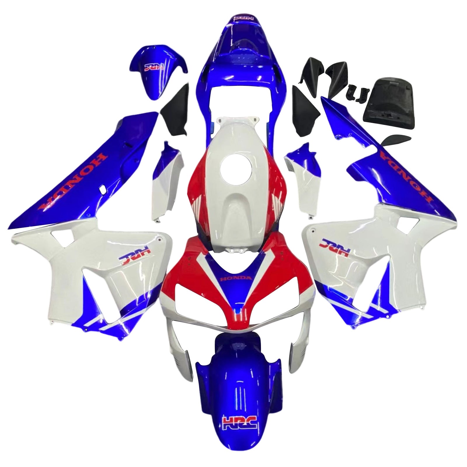 Amotopart 2003-2004 Honda CBR600RR Kit de carénage bleu et rouge